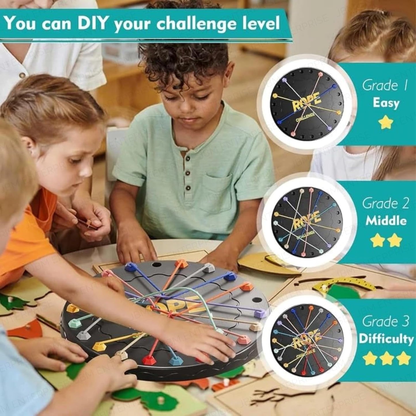 Rope Knot Puzzle Challenge Board Game | Mind Teaser Puzzle Toy for Kids & Family