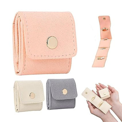 Small Travel Jewellery Case – Portable Mini Jewelry Organizer Box for Rings, Earrings & Accessories