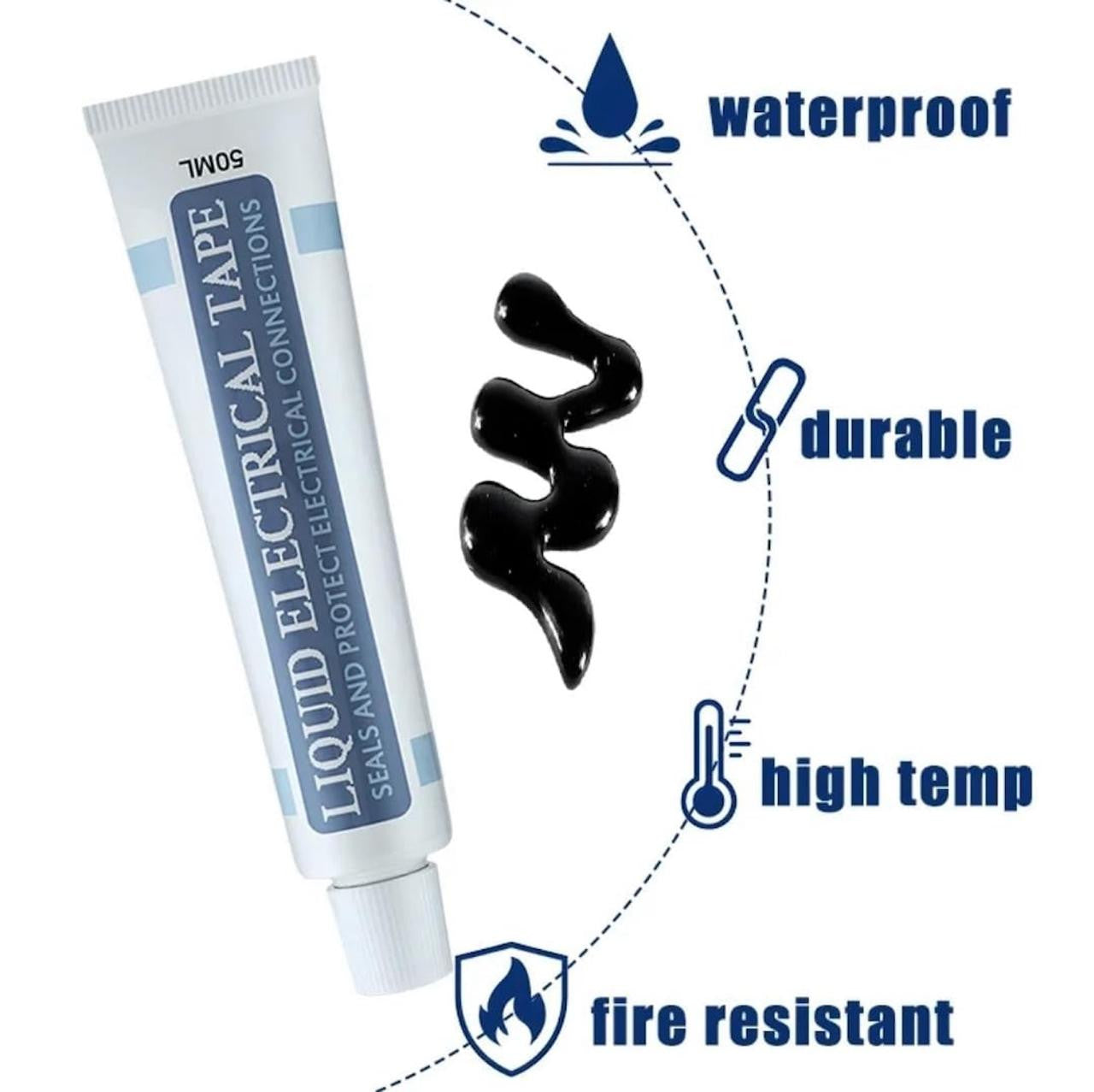 Liquid Electrical Tape Waterproof Wire Insulation Sealant for Cable Repair & Protection
