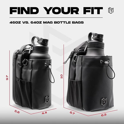 Magnetic Gym Bag with Water Bottle Holder & Shoulder Strap