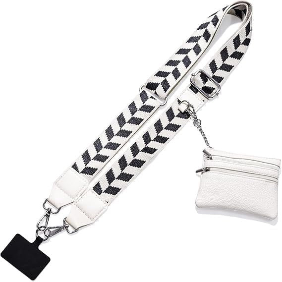 Stylish Hands-Free Phone Carry Strap with Card Holder & Zipper Purse