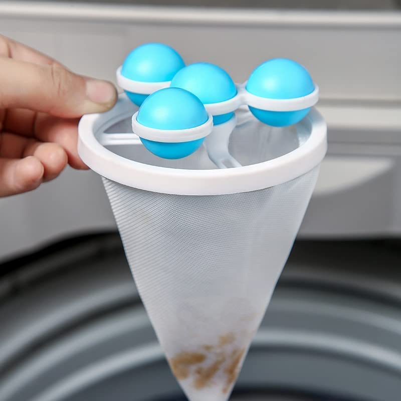 Washing Machine Floating Lint Mesh Bag Net Hair Filter Remover