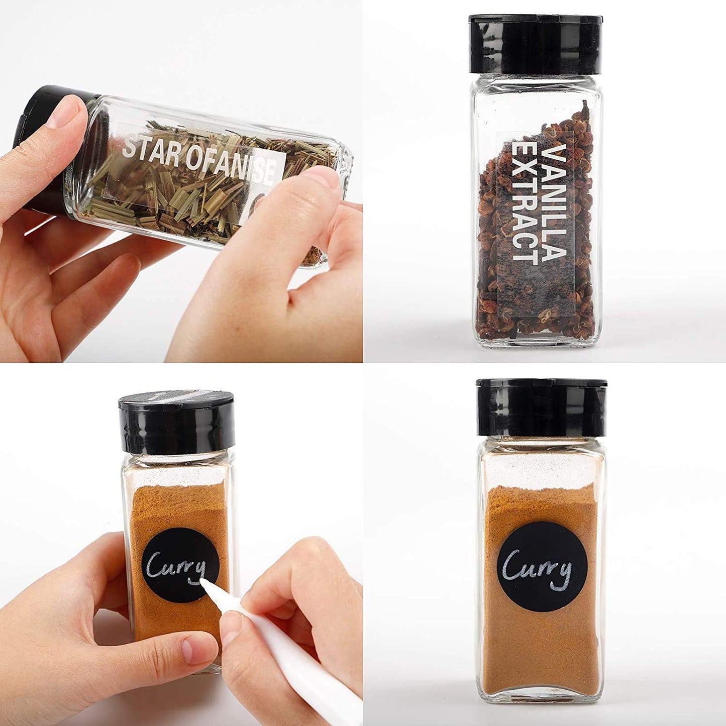 GLASS SPLITE JAR GLASS SPICE JAR