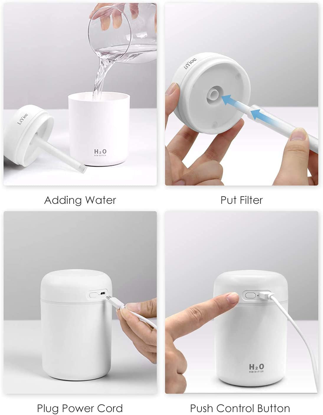 H2O Humidifier Colorful Mini Humidifier