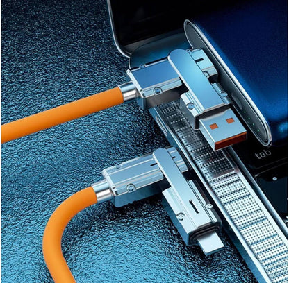 4 in 1 Orange Charging Cable