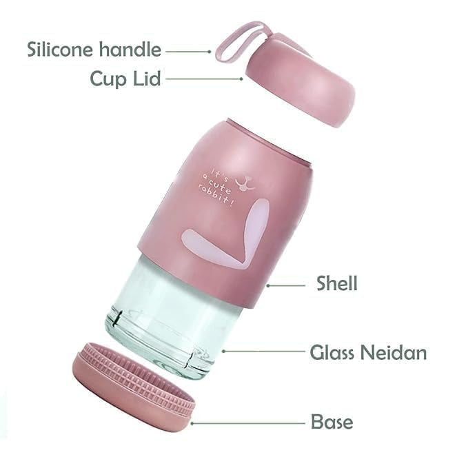 Cute Rabbit Stainless Steel Water Bottle for Kids 330Ml