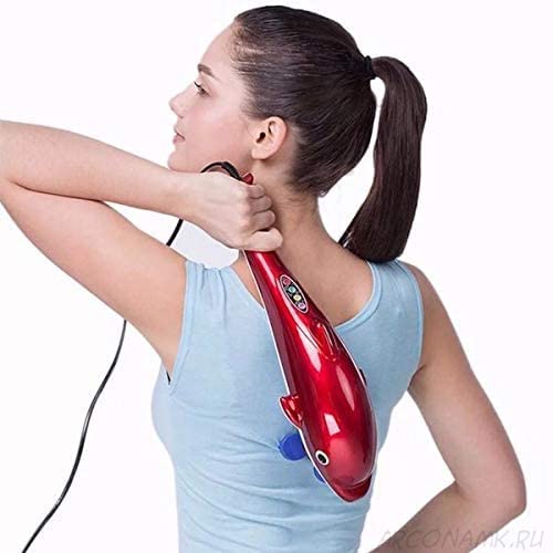 Electric Dolphin Body Massager with Interchangeable Heads – Full Body Relaxation Handheld Massager