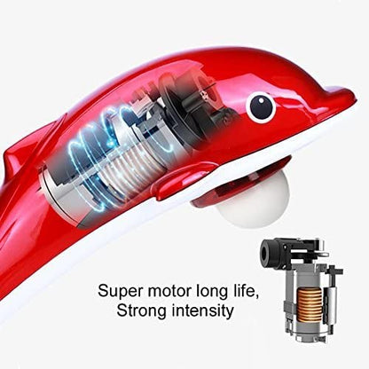 Electric Dolphin Body Massager with Interchangeable Heads – Full Body Relaxation Handheld Massager