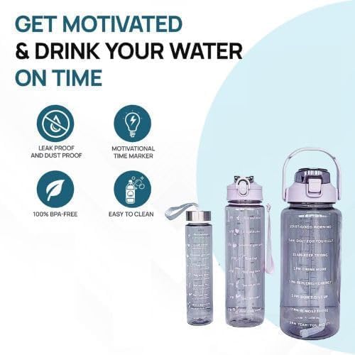 3 PCS TRANSPARNT MOTIVATIONAL BOTTLE