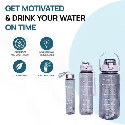 3 PCS TRANSPARNT MOTIVATIONAL BOTTLE