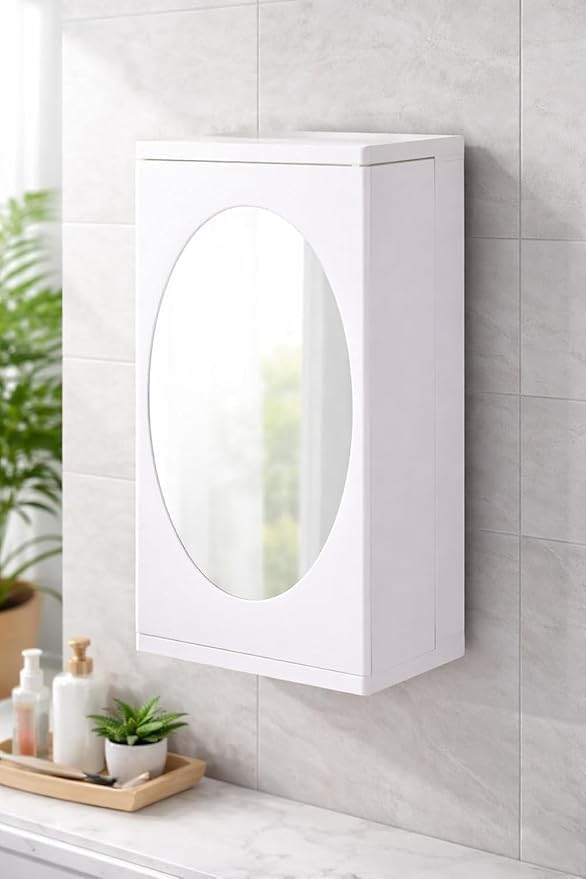 Wall Mounted Bathroom Cabinet with Mirror | Modern Storage Organizer for Bathroom
