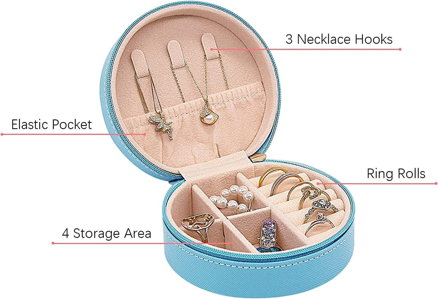 ROUND JEWELLRY ORGANIZER BOX