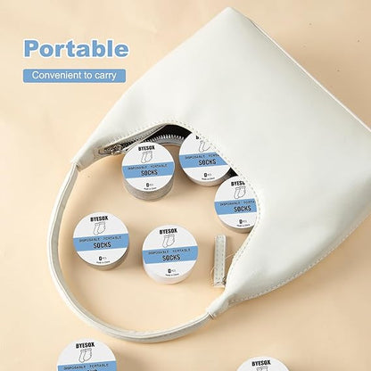 Disposable Portable Travel Socks – 1 Pair Single Use Unisex Cotton Socks