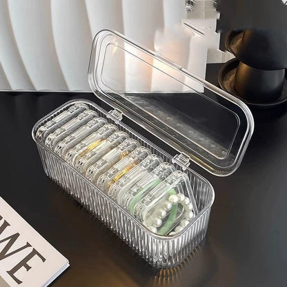 Acrylic Jewellery Box Set – Transparent Organizer Case for Rings, Earrings & Accessories