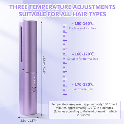Rechargeable Wireless Mobile Hair Straightener Comb Brush