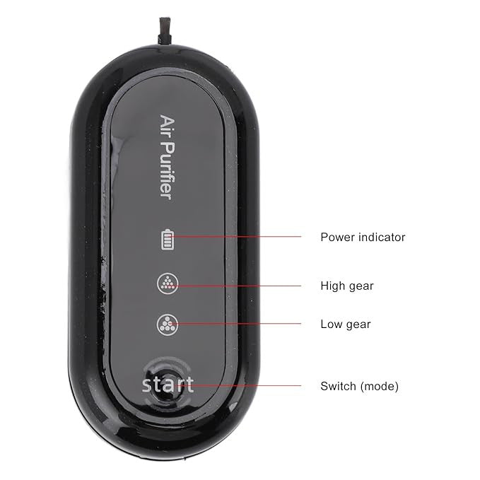 Portable Air Purifier USB Rechargeable Mini Air Cleaner for Home, Car & Office