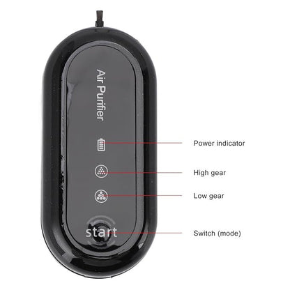 Portable Air Purifier USB Rechargeable Mini Air Cleaner for Home, Car & Office