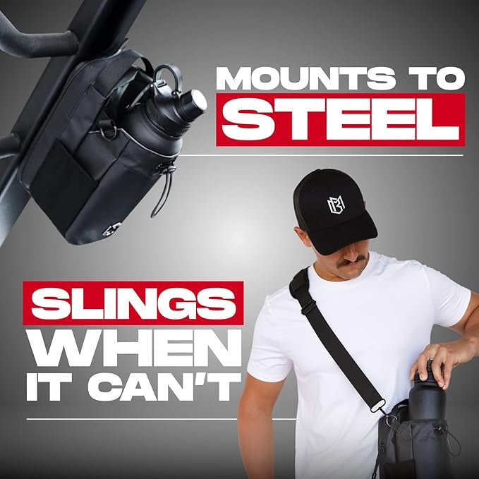 Magnetic Gym Bag with Water Bottle Holder & Shoulder Strap