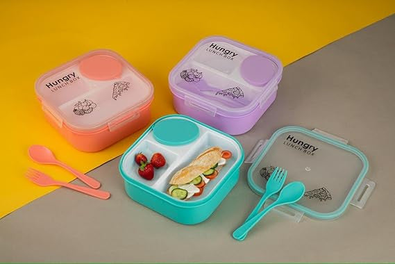Lunch Box with Water Bottle & Spoon | Leakproof Food Container for Office & School