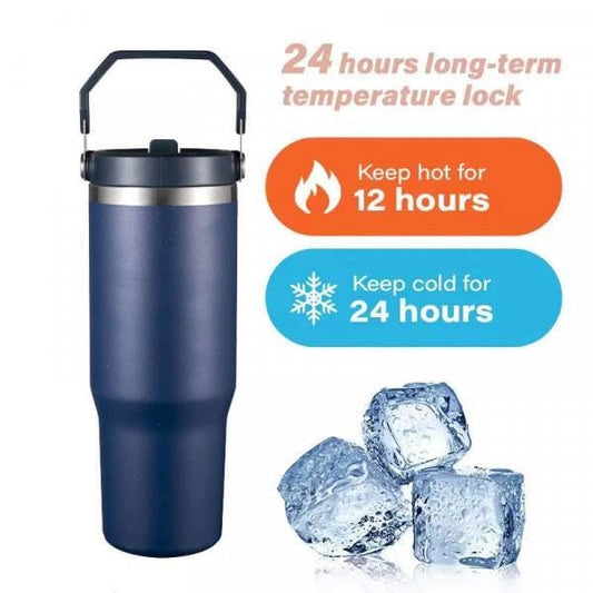 Vacuum Insulated Thermos Tumbler Bottle 900ML with Handle | Stainless Steel Travel Water Bottle