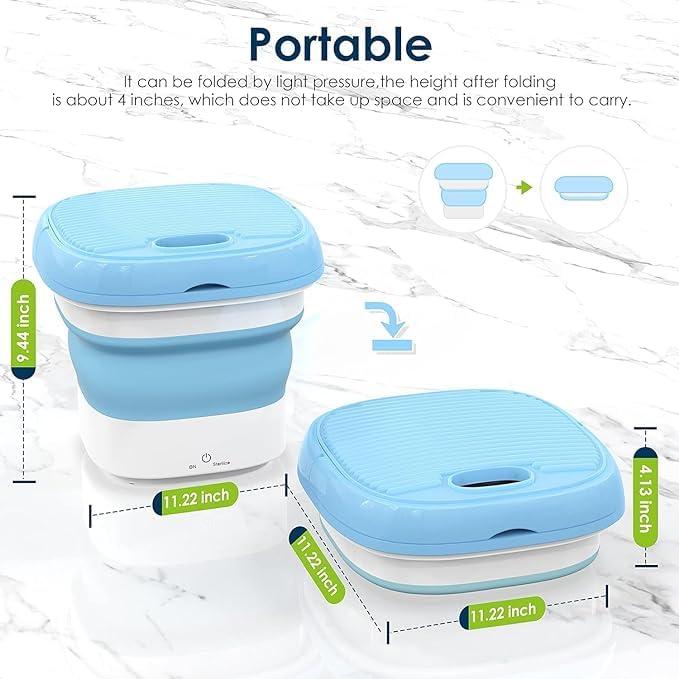 Mini Folding Washing Machine – Compact & Portable Laundry Washer