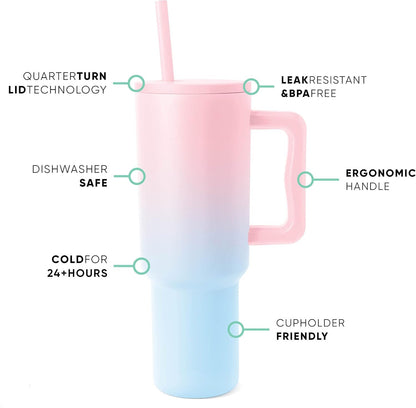 1200 ML HEAVY DUTY TUMBLER WITH STRAW