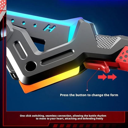 Dual Axe LED Light Axe Toy with Mist Spray – Dual Blade Gun Style Light Toy for Kids