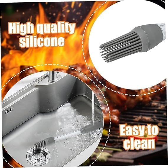 2 In 1 Silicone Oil Brush | Heat Resistant BBQ Basting Brush & Kitchen Cooking Oil Brush