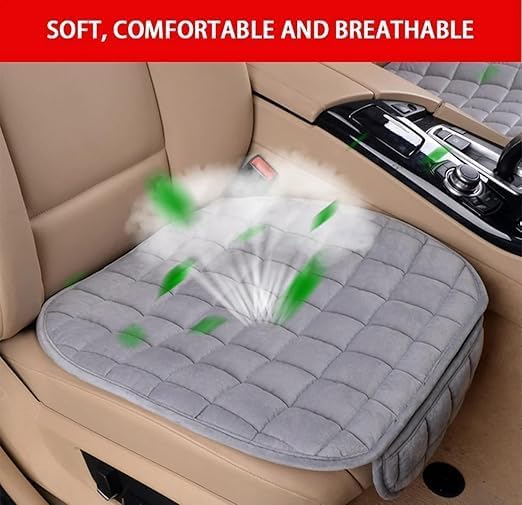 Car Seat Soft Cushion – Comfortable Quilted Seat Pad with Pocket for Driving & Travel