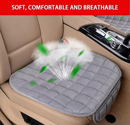 Car Seat Soft Cushion – Comfortable Quilted Seat Pad with Pocket for Driving & Travel