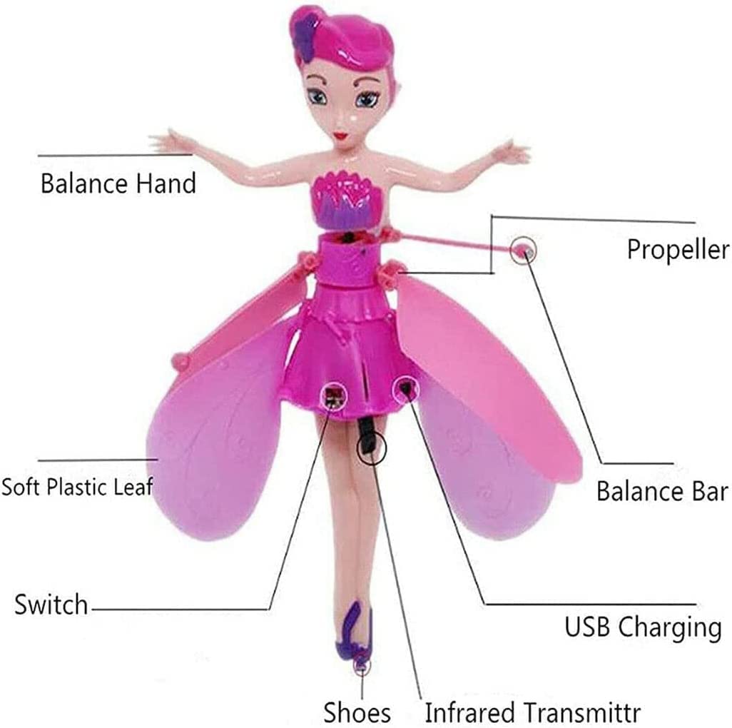 Flying Fairy Dancing Doll Toy for Girls – Hand Sensor Magic Flying Toy