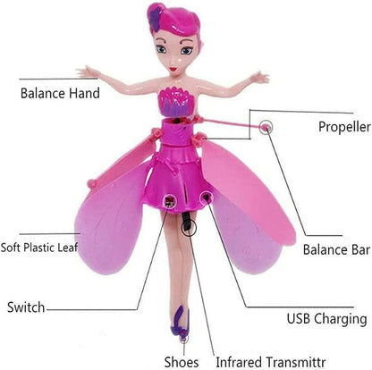 Flying Fairy Dancing Doll Toy for Girls – Hand Sensor Magic Flying Toy