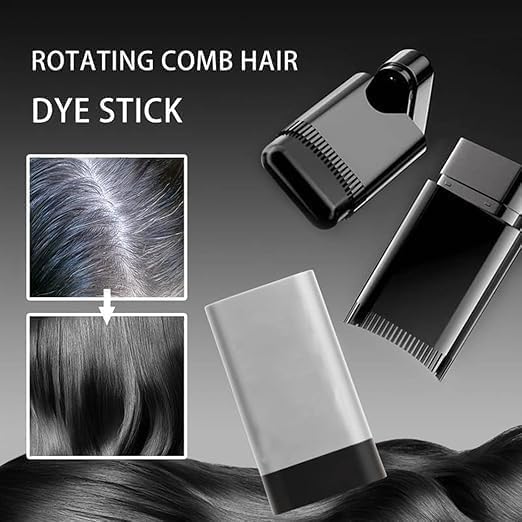2 in 1 Instant Hair Color Stick | Waterproof Hair Dye Comb for White Hair Coverage