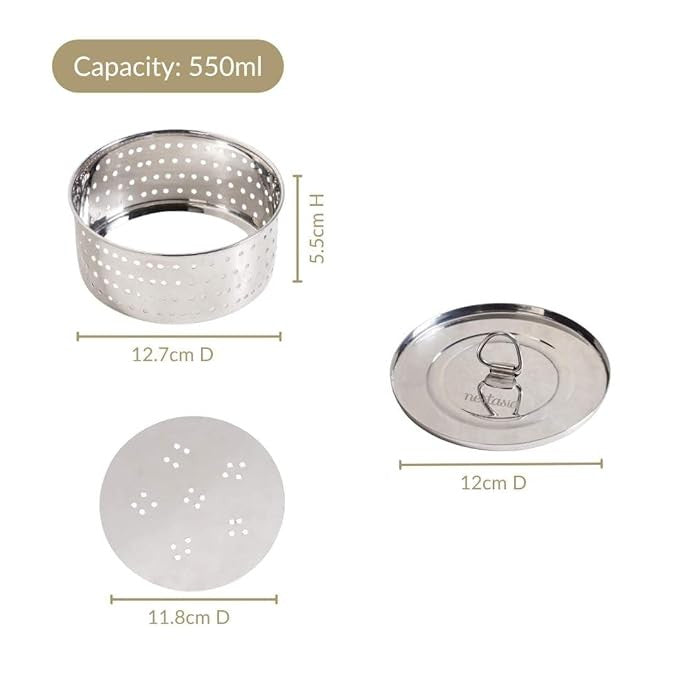 Stainless Steel Paneer Maker with Strainer & Lid