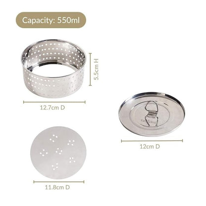 Stainless Steel Paneer Maker with Strainer & Lid