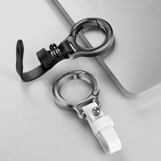 Premium Leather Universal Keychain with Metal Ring – Stylish & Durable Key Holder