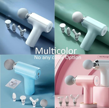 Mini Body Massage Gun | Deep Tissue Muscle Relaxation Massager with 4 Attachments