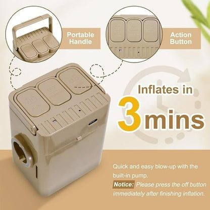 Single Size Inflatable Air Bed with Built-in Air Pump