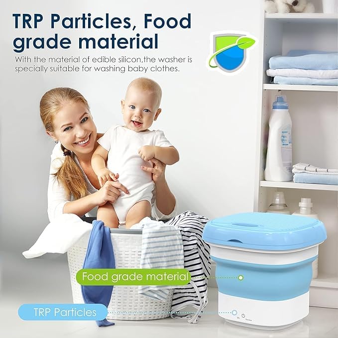 Mini Folding Washing Machine – Compact & Portable Laundry Washer