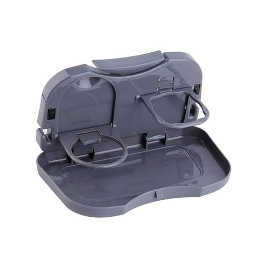 Car Travel Dining Tray with Cup Holder | Foldable Back Seat Food & Laptop Tray for Car Travel