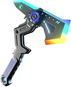 Dual Axe LED Light Axe Toy with Mist Spray – Dual Blade Gun Style Light Toy for Kids