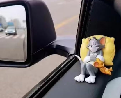 Tom and Jerry Cute Sleeping Figurine – Resin Cartoon Showpiece for Home Decor & Gift
