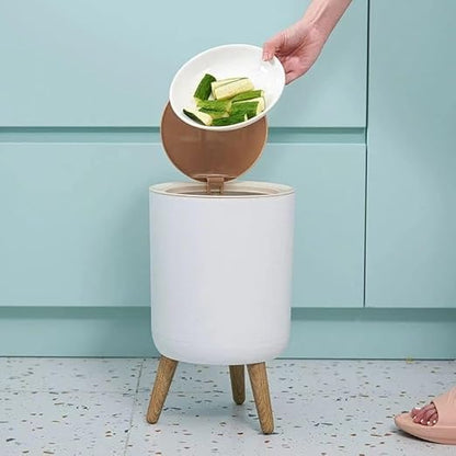 Homeguru Pedal Dustbin with Large Capacity Bathroom, Bedroom, and Living Room (Round)