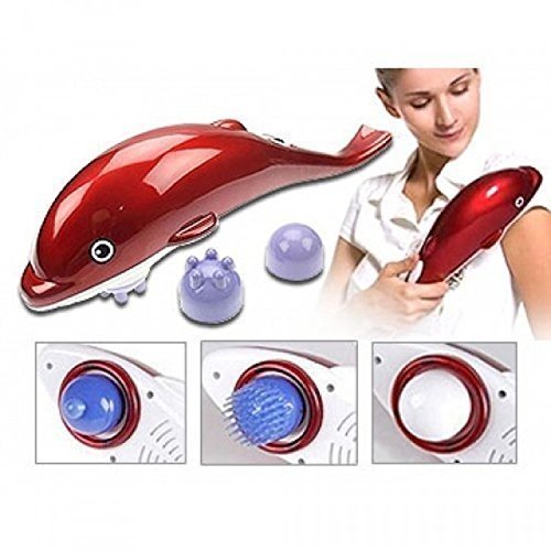 Electric Dolphin Body Massager with Interchangeable Heads – Full Body Relaxation Handheld Massager