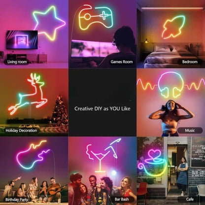 RGB Neon LED Strip Light with App Control 5 Meter