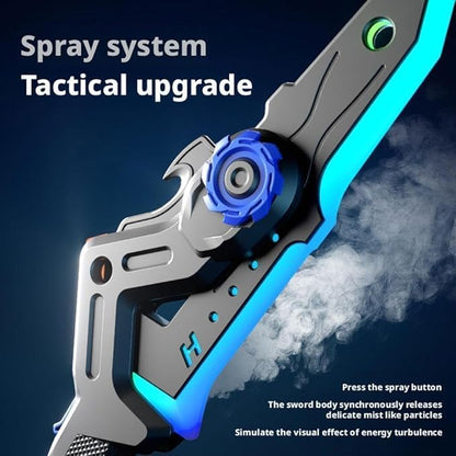 Dual Axe LED Light Axe Toy with Mist Spray – Dual Blade Gun Style Light Toy for Kids
