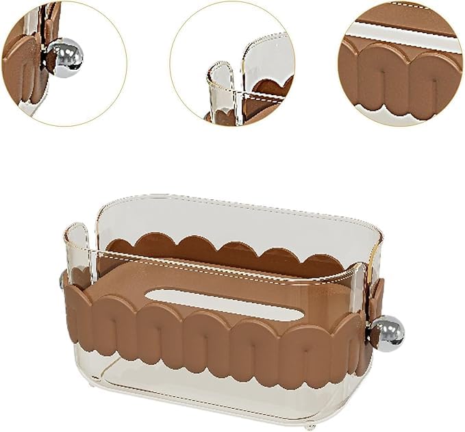 Premium Transparent Tissue Box Cover – Multipurpose Facial Tissue Paper Dispenser for Bathroom, Kitchen & Bedroom