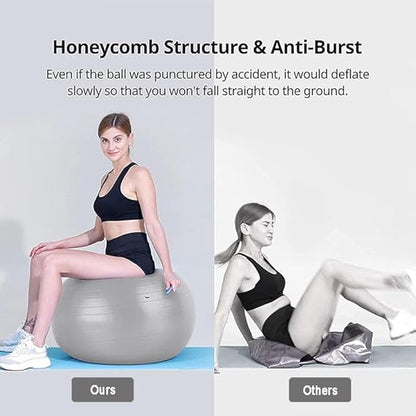 Gym Ball for Exercise & 65cm Anti-Burst Fitness Ball
