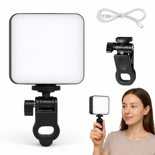 LED Pocket Video Mobile Light RGB | Rechargeable Mini LED Camera Light for Video & Photography