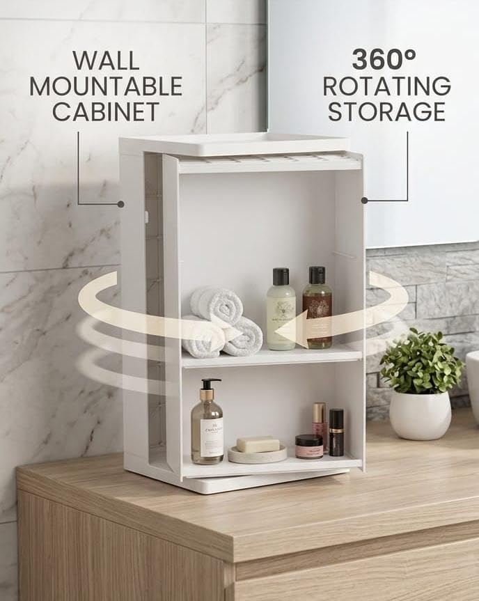 Wall Mounted Bathroom Cabinet with Mirror | Modern Storage Organizer for Bathroom